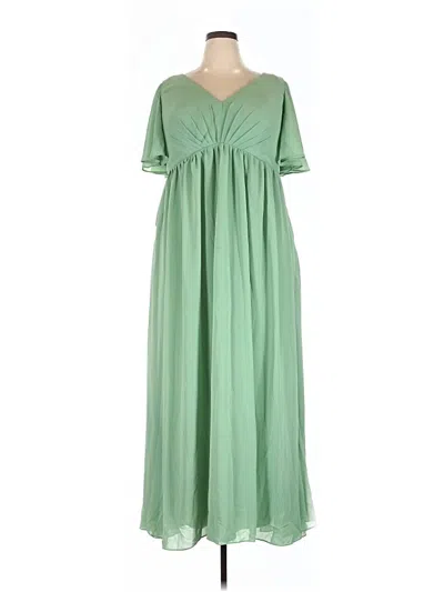 Pre-owned Wear Your Love Casual Dress In Green