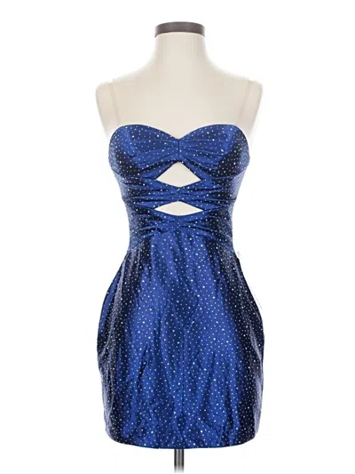 Pre-owned Wear Your Love Cocktail Dress In Blue