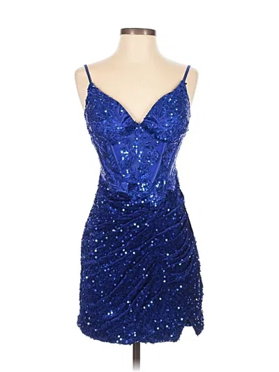 Pre-owned Wear Your Love Cocktail Dress In Blue