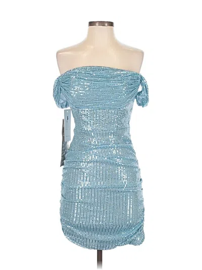 Pre-owned Wear Your Love Cocktail Dress In Blue