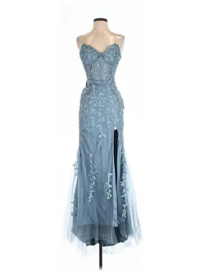 Pre-owned Wear Your Love Cocktail Dress In Blue