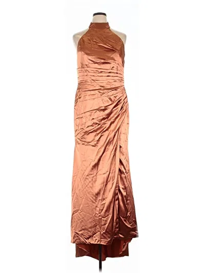 Pre-owned Wear Your Love Cocktail Dress In Brown