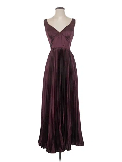 Pre-owned Wear Your Love Cocktail Dress In Burgundy