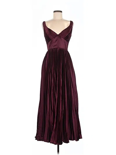 Pre-owned Wear Your Love Cocktail Dress In Burgundy