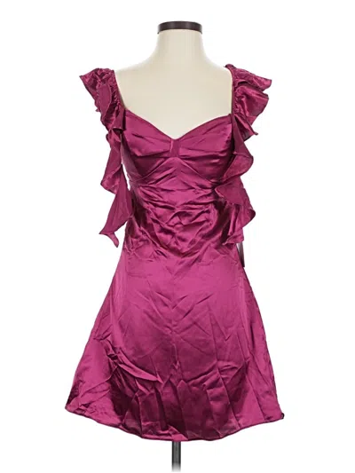 Pre-owned Wear Your Love Cocktail Dress In Burgundy