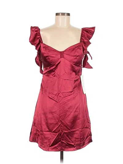 Pre-owned Wear Your Love Cocktail Dress In Burgundy