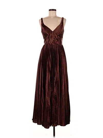 Pre-owned Wear Your Love Cocktail Dress In Burgundy