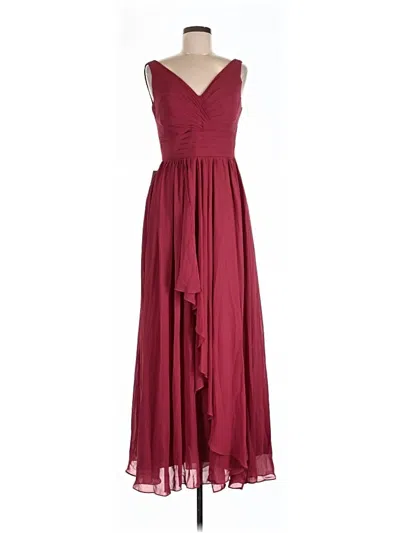 Pre-owned Wear Your Love Cocktail Dress In Burgundy