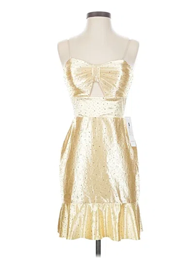 Pre-owned Wear Your Love Cocktail Dress In Gold