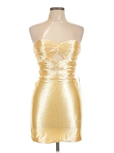 Pre-owned Wear Your Love Cocktail Dress In Gold