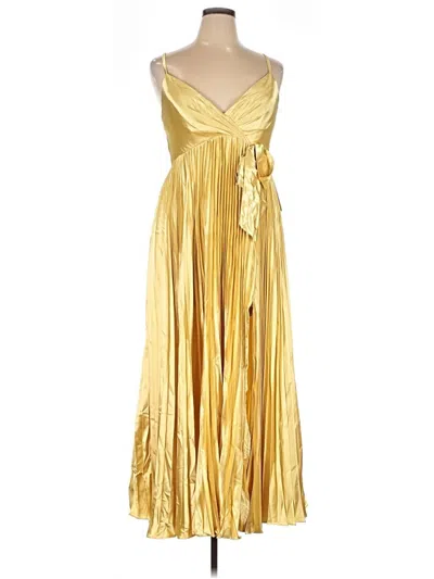 Pre-owned Wear Your Love Cocktail Dress In Gold