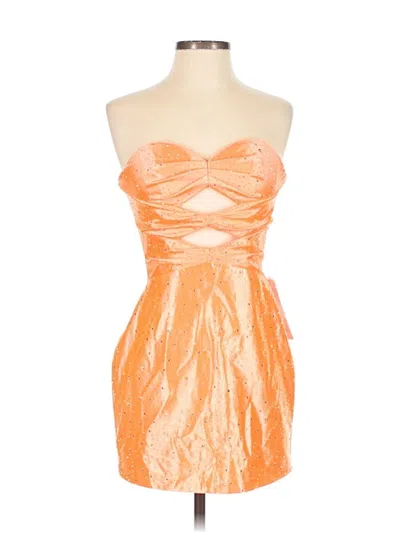 Pre-owned Wear Your Love Cocktail Dress In Orange