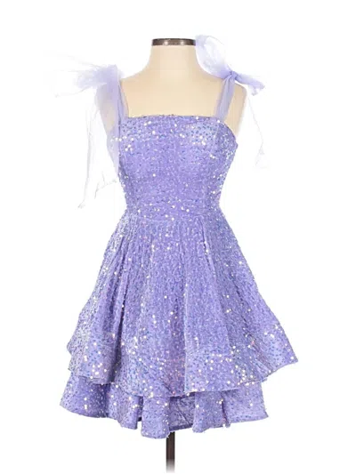Pre-owned Wear Your Love Cocktail Dress In Purple