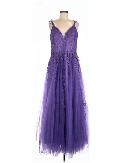 Pre-owned Wear Your Love Cocktail Dress In Purple