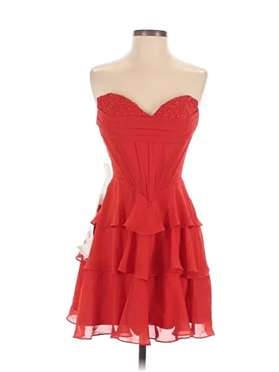 Pre-owned Wear Your Love Cocktail Dress In Red