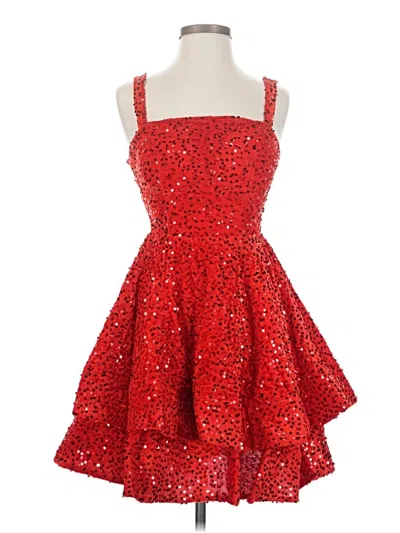 Pre-owned Wear Your Love Cocktail Dress In Red