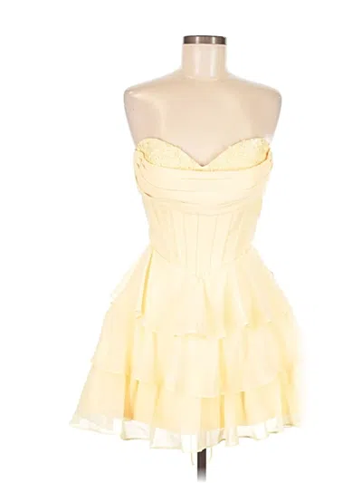 Pre-owned Wear Your Love Cocktail Dress In Yellow