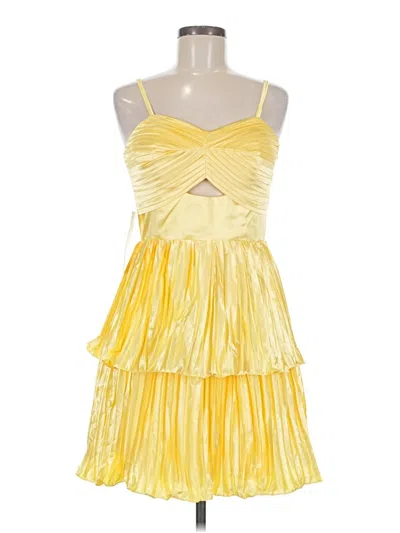 Pre-owned Wear Your Love Cocktail Dress In Yellow