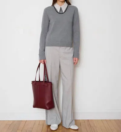 We-ar4 Chaplin Crewneck Sweater In Light Grey In Gray