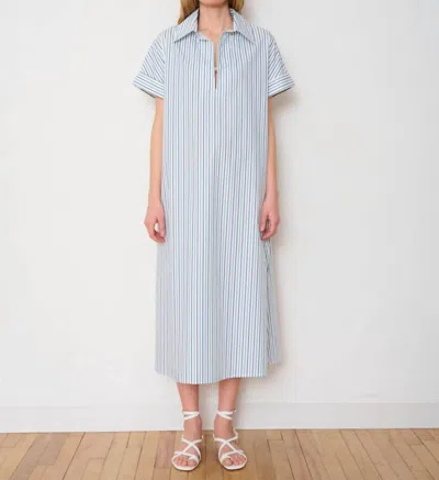 We-ar4 Darla Midi Dress In Purple/green Stripe In Blue