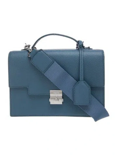 Pre-owned We-ar4 Leather Top Handle Bag In Blue