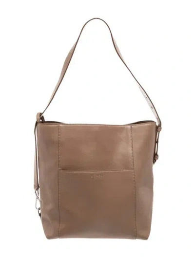 Pre-owned We-ar4 Leather Top Handle Bag In Brown