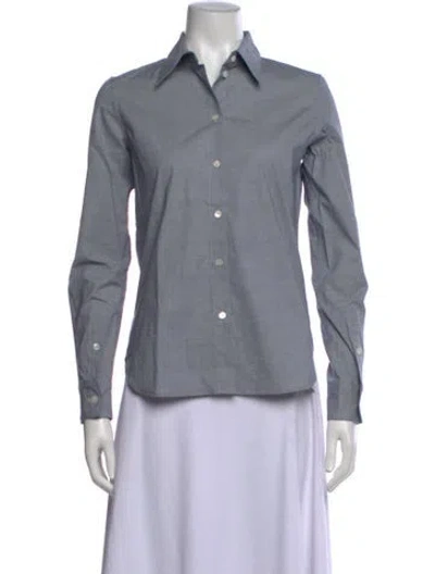 Pre-owned We-ar4 Long Sleeve Button-up Top W/ Tags In Grey