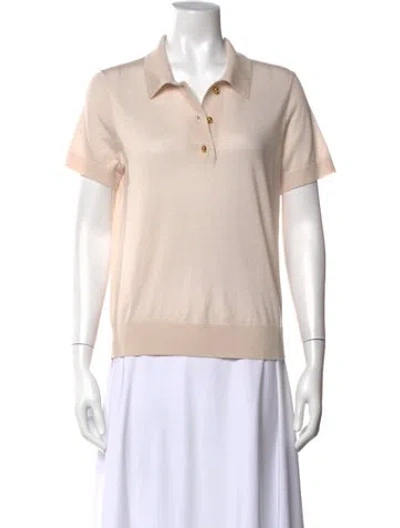 Pre-owned We-ar4 Merino Wool Short Sleeve Polo In Neutral