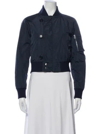 Pre-owned We-ar4 Nylon Bomber Jacket In Blue