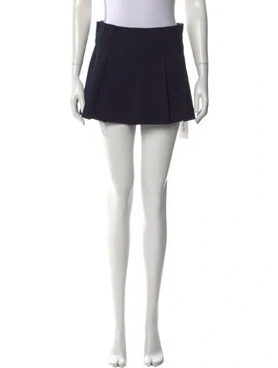 Pre-owned We-ar4 Pleated Accents Mini Skirt In Black