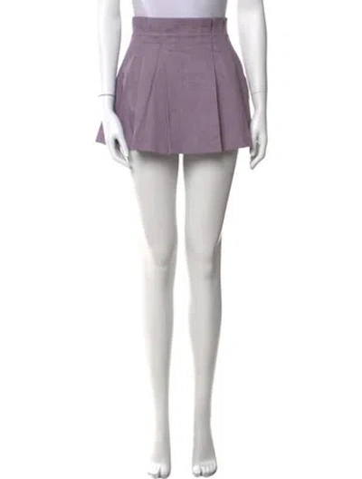 Pre-owned We-ar4 Pleated Accents Mini Skirt W/ Tags In Purple