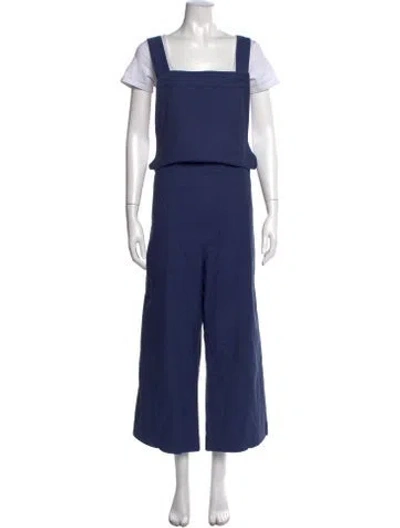 Pre-owned We-ar4 Square Neckline Jumpsuit In Blue