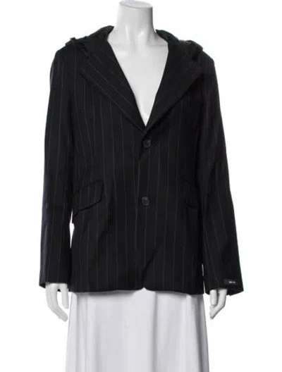 Pre-owned We-ar4 Striped Blazer In Black