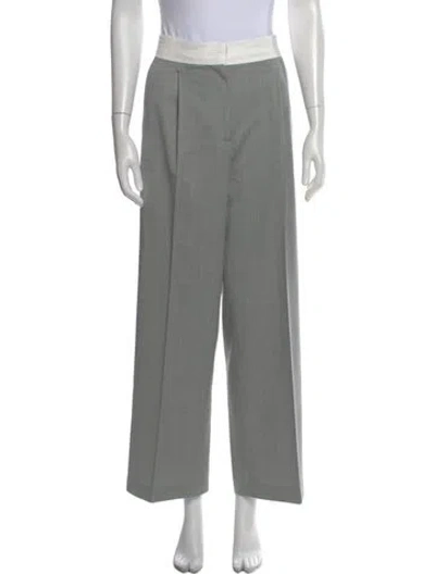 Pre-owned We-ar4 Striped Wide Leg Pants In Gray