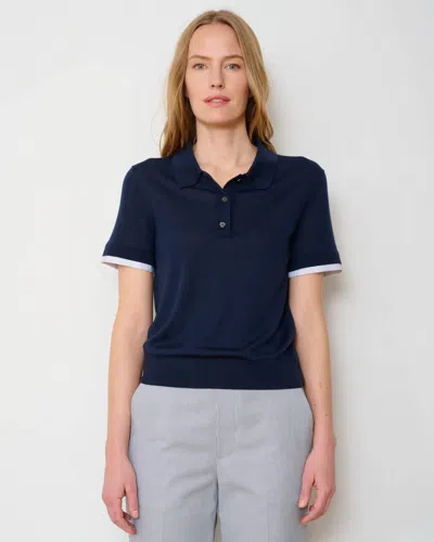 We-ar4 Study Polo Shirt In Navy In Blue