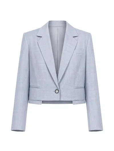 We-ar4 The Bar Cropped Blazer In Blue