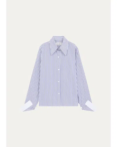 We-ar4 The Brooklyn Striped Cotton Shirt In Blue
