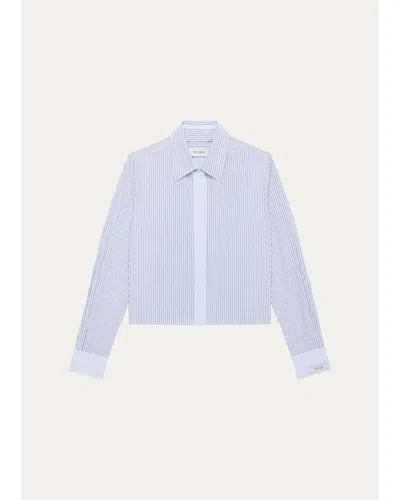 We-ar4 The Campbell Boxy Striped Cotton Shirt In Blue