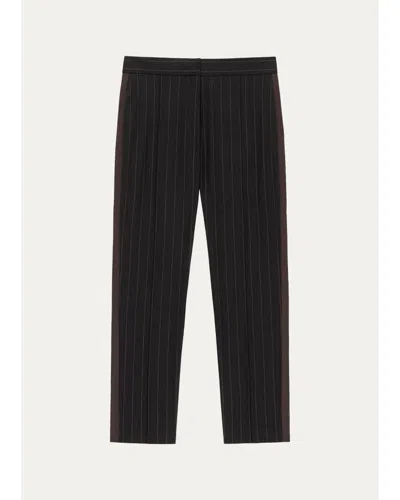 We-ar4 The Windsor Pinstripe Cropped Trousers In Black