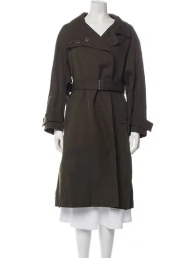 Pre-owned We-ar4 Trench Coat In Green