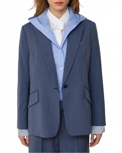 We-ar4 Venue Blazer In Smoke Blue