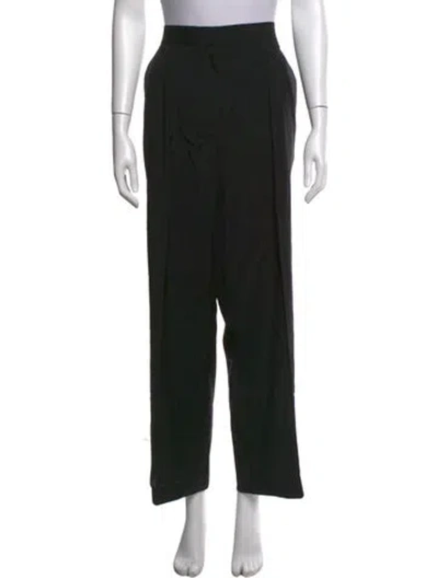 Pre-owned We-ar4 Virgin Wool Straight Leg Pants In Black