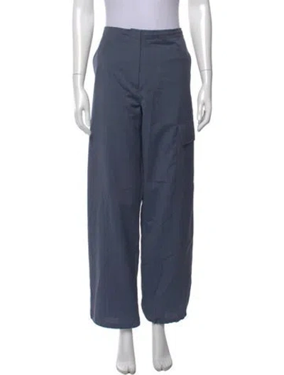 Pre-owned We-ar4 Virgin Wool Straight Leg Pants In Blue