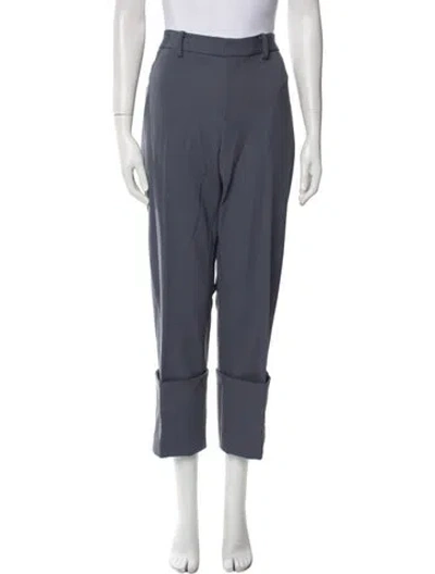 Pre-owned We-ar4 Virgin Wool Straight Leg Pants In Blue