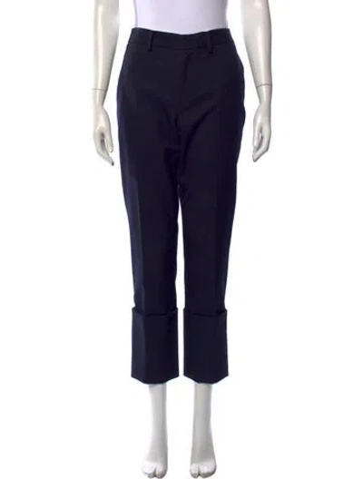 Pre-owned We-ar4 Virgin Wool Straight Leg Pants In Blue