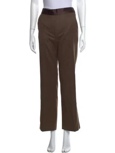 Pre-owned We-ar4 Virgin Wool Straight Leg Pants In Brown