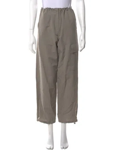 Pre-owned We-ar4 Virgin Wool Straight Leg Pants In Gray