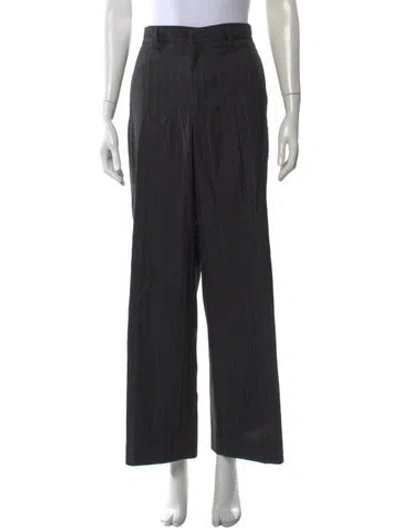 Pre-owned We-ar4 Virgin Wool Wide Leg Pants In Black