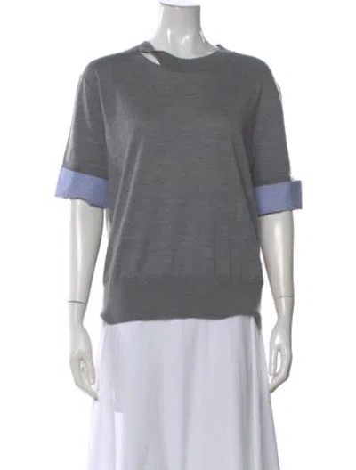 Pre-owned We-ar4 Wool Crew Neck Sweater In Gray