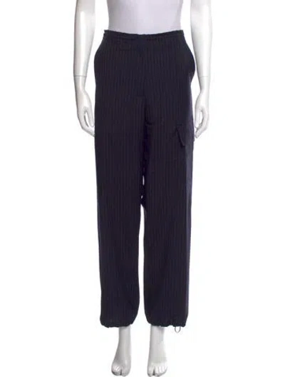 Pre-owned We-ar4 Wool Straight Leg Pants In Black